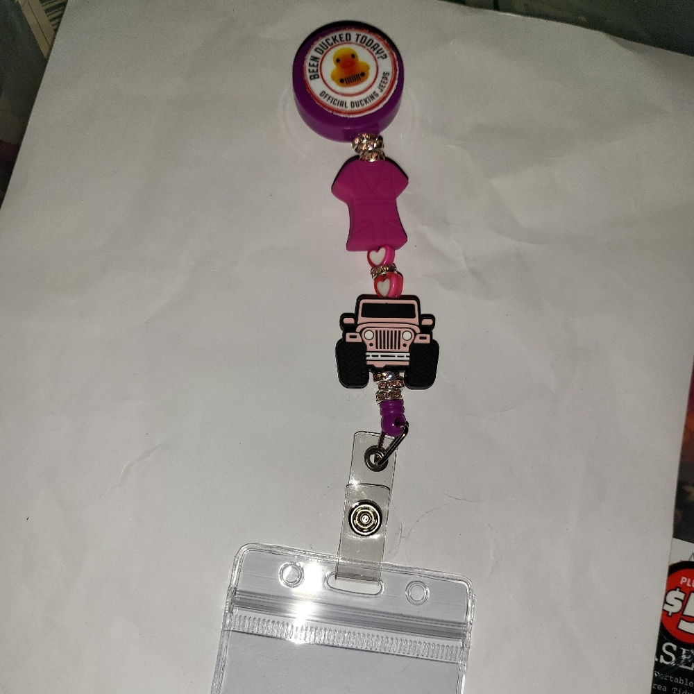 Handmade j33p nurse badge holders